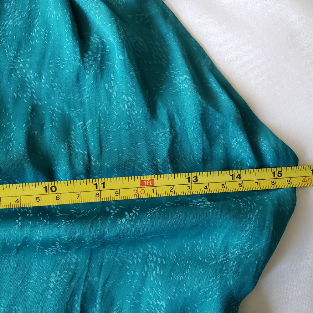 Samsoe & Samsoe Willow ML Long Cut Out Lace Back Brocade Green Dress - Picture 5 of 14